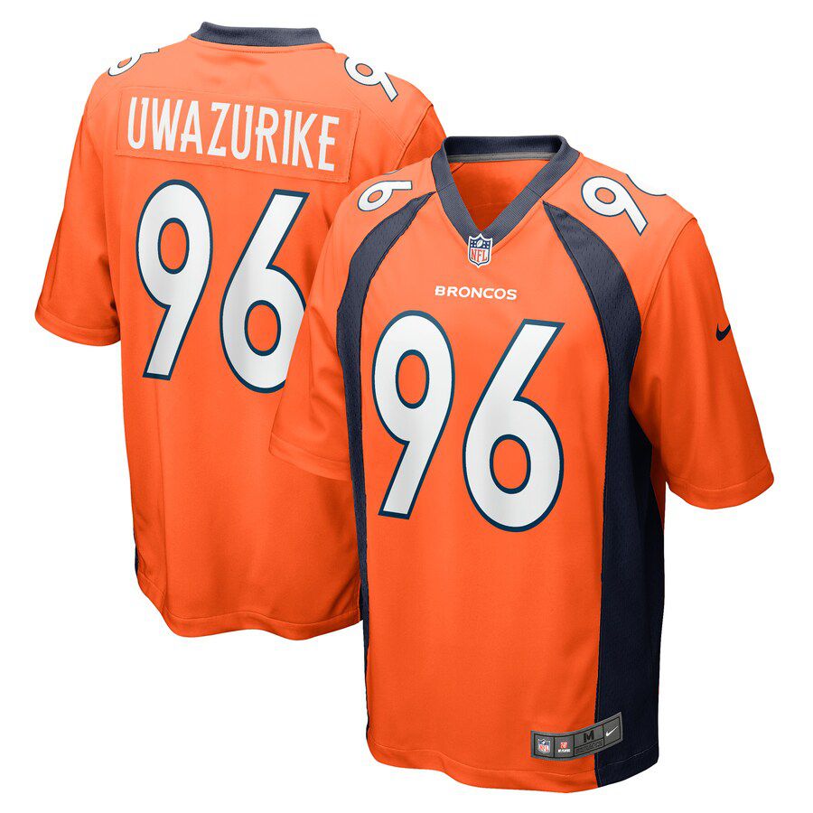 Men Denver Broncos #96 Eyioma Uwazurike Nike Orange Game Player NFL Jersey